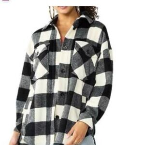 SO Monochrome Checkered Shacket/ Jacket